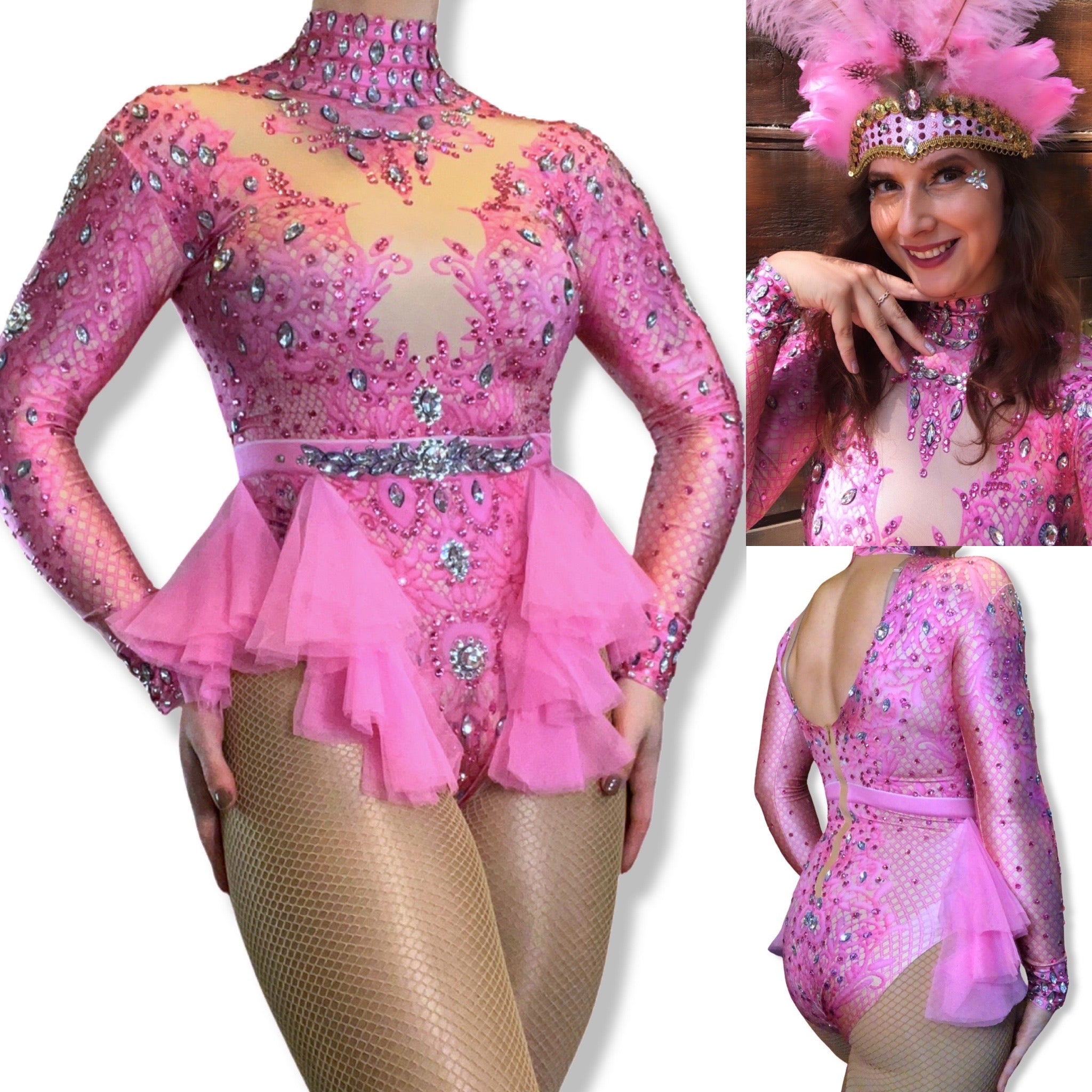 ‘Showgirl Sparkle’ Pink Leotard